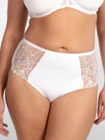 Jackie Spacer White High-Waisted Brief